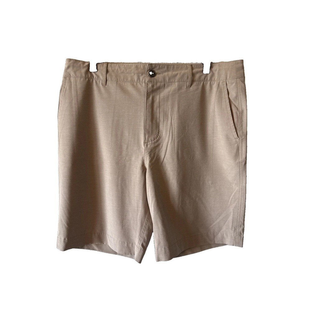 Faherty Beige All Day Shorts Mens Size 34 Drawstring Athletic MSC0012